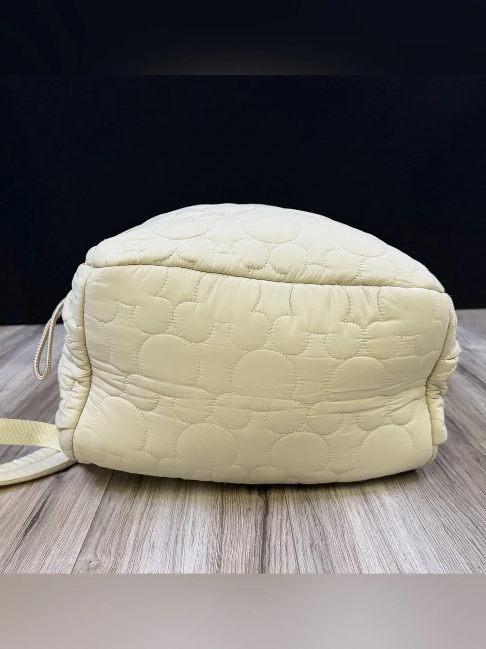Vera Bradley Disney Bancroft Backpack Quilted Mickey Pumice Stone Beige NEW